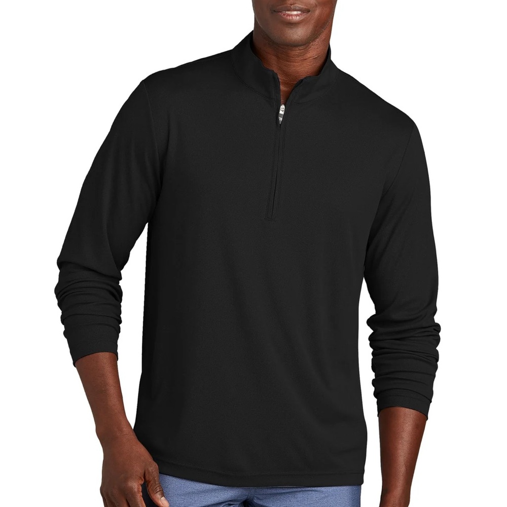TravisMathew Men's Black Quarter-Zip Pullover- XXL